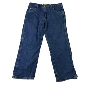 Cabela's Mens Relaxed Fit Fleece Lined Jeans Blue Denim Size 38x27*‎